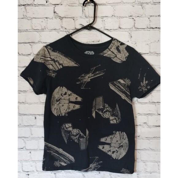 Star Wars Fifth Sun Ships X Wing TIE Star Destroyer Millennium Graphic T-shirt S - Picture 1 of 4